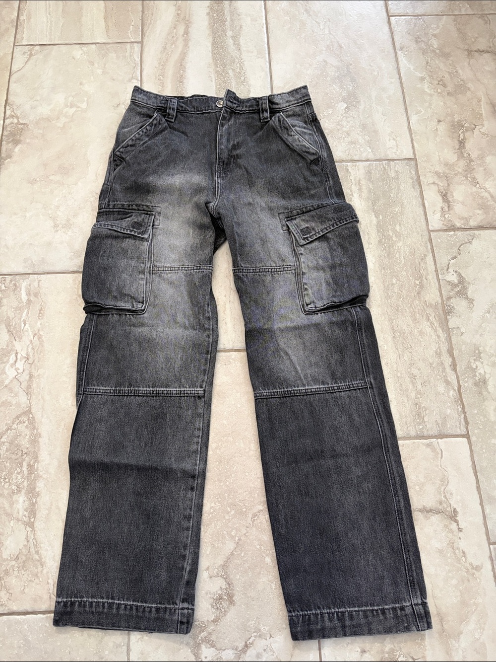 Urban Outfitters- BDG Men's Black Cargo Work Pants - Durable Straight Leg